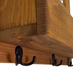 York Farmhouse Entryway Mirror Wall Cubby Organizer with Hooks - Renewed Decor & Storage