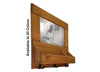 York Farmhouse Entryway Mirror Wall Cubby Organizer with Hooks - Renewed Decor & Storage