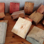 Eco-Friendly Radiata Pine Wood Tile Stain Samples
