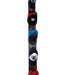 Countryside Vertical Hat Rack, Jacobean Stain & Oiled Bronze Single Hooks
