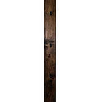 Countryside Vertical Hat Rack, Jacobean Stain & Oiled Bronze Single Hooks
