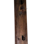 Countryside Vertical Hat Rack, Jacobean Stain & Oiled Bronze Single Hooks