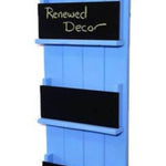 Chalkboard Front Horsham Magazine and Folder Organizer, 20 Paint Colors, Shown in Baby Boy Blue