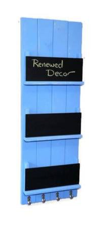 Chalkboard Front Horsham Magazine and Folder Organizer, 20 Paint Colors, Shown in Baby Boy Blue