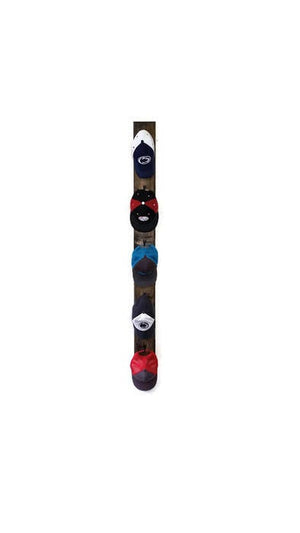 Countryside Vertical Hat Rack, Jacobean Stain & Oiled Bronze Single Hooks