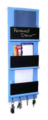 Chalkboard Front Horsham Magazine and Folder Organizer, 20 Paint Colors, Shown in Baby Boy Blue