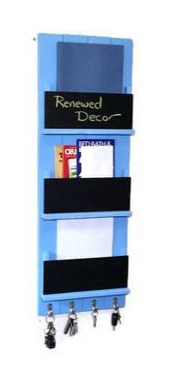 Chalkboard Front Horsham Magazine and Folder Organizer, 20 Paint Colors, Shown in Baby Boy Blue