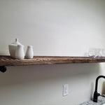 Open Bathroom Industrial Pipe Shelves, Available in 20 Colors - Renewed Decor & Storage