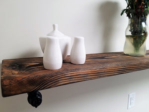Open Bathroom Industrial Pipe Shelves, Available in 20 Colors - Renewed Decor & Storage