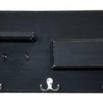 Hamilton Elite Wall Mounted Organizer, Shown in Kettle Black with Nickel Hooks