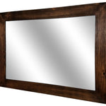 Shiplap Reclaimed Wood Mirror Shown in Special Walnut, 4 Sizes & 20 Stains - Renewed Decor & Storage