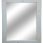 Shiplap Rustic Framed Wall Mirror, 20 Paint Colors, Shown in Light French Gray, Handmade in the USA