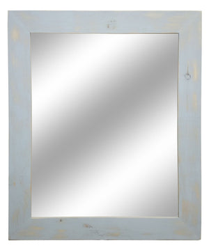 Shiplap Rustic Framed Wall Mirror, 20 Paint Colors, Shown in Light French Gray, Handmade in the USA