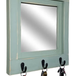 Quakertown Farmhouse Mirror With Hooks, 20 Paint Colors - Renewed Decor & Storage