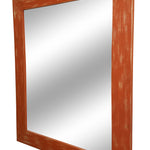 Shiplap Rustic Framed Wall Mirror, 20 Paint Colors, Shown in Burnt Orange, Handmade in the USA