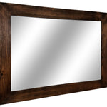 Shiplap Reclaimed Wood Mirror Shown in Special Walnut, 4 Sizes & 20 Stains - Renewed Decor & Storage