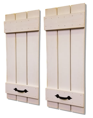 Board & Batten Shutters - 20 Paint Colors, Shown In Antique White