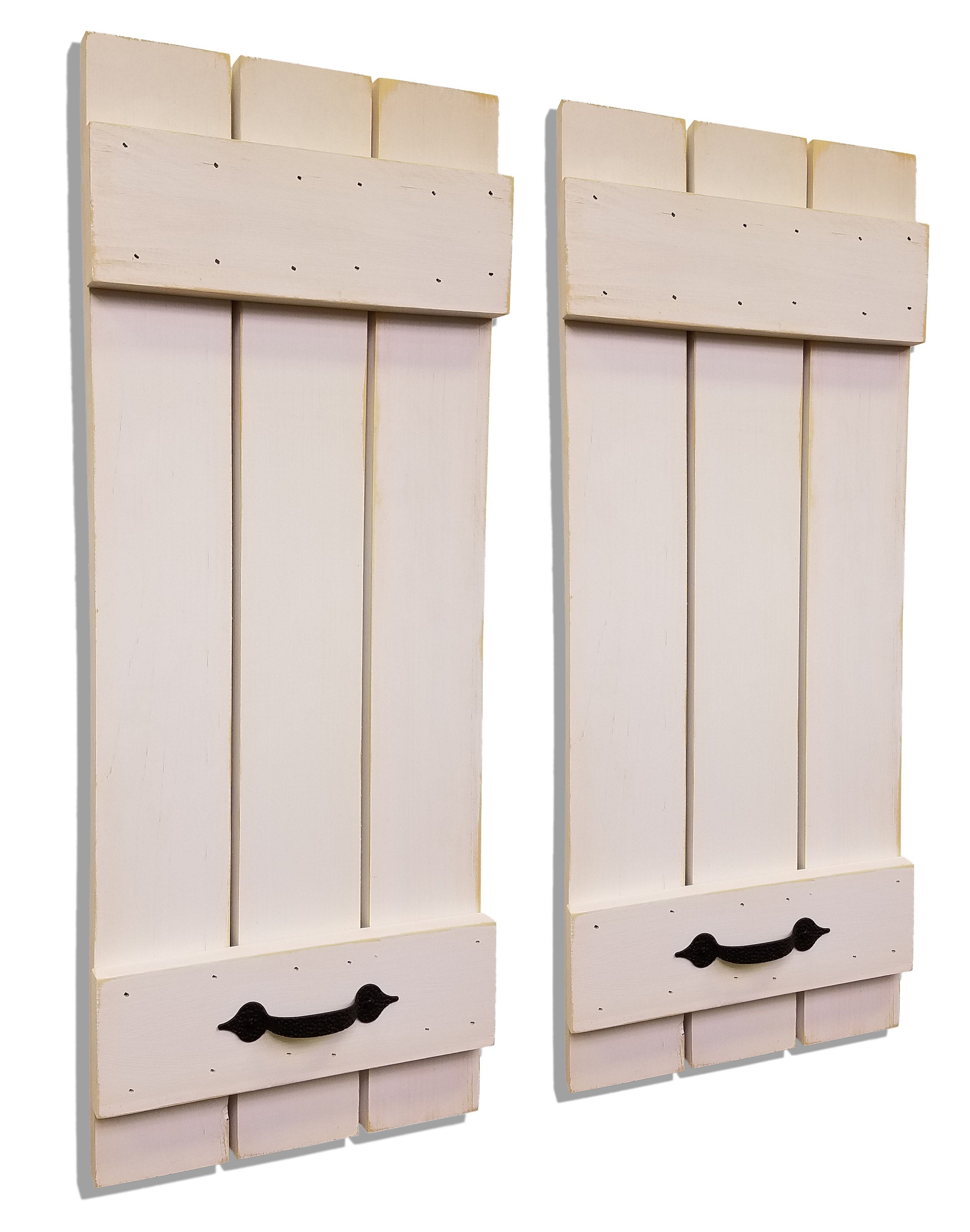 Board & Batten Shutters - 20 Paint Colors, Shown In Antique White