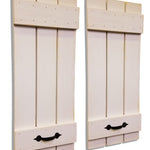 Board & Batten Shutters - 20 Paint Colors, Shown in Antique White