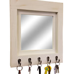 Quakertown Farmhouse Mirror With Hooks, 20 Paint Colors - Renewed Decor & Storage