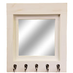 Quakertown Farmhouse Mirror With Hooks, 20 Paint Colors - Renewed Decor & Storage
