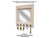 Quakertown Farmhouse Mirror With Hooks, 20 Paint Colors - Renewed Decor & Storage