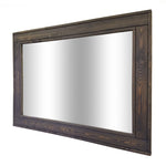 Herringbone Reclaimed Styled Wood Mirror, 5 Sizes & 20 Colors, Shown in Classic Gray
