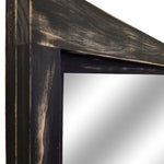 Farmhouse Wood Framed Wall Mirror, 5 Sizes & 20 Colors, Shown in Kettle Black