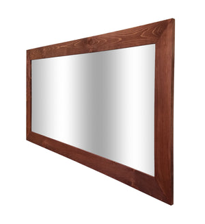 Shiplap Reclaimed Wood Mirror Shown in English Chestnut, 4 Sizes & 20 Stains - Renewed Decor & Storage