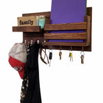 Restyled Farmhouse Mail Organizer with Hooks Entryway Organizer, Key Holder for Wall, Wall Shelf - Renewed Decor & Storage