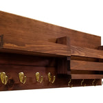 Restyled Farmhouse Mail Organizer with Hooks, Entryway Organizer, Key Holder for Wall, Wall Shelf - Renewed Decor & Storage