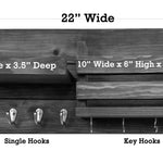Restyled Farmhouse Mail Organizer with Hooks, Entryway Organizer, Key Holder for Wall, Wall Shelf - Renewed Decor & Storage
