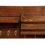 Restyled Farmhouse Mail Organizer with Hooks, Entryway Organizer, Key Holder for Wall, Wall Shelf - Renewed Decor & Storage