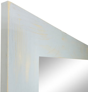 Shiplap Rustic Framed Wall Mirror, 20 Paint Colors, Shown in Light French Gray, Handmade in the USA