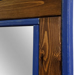 Rittenhouse Herringbone Decorative Large Rustic Wood Frame Mirror - Renewed Decor & Storage