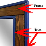 Rittenhouse Herringbone Decorative Large Rustic Wood Frame Mirror - Renewed Decor & Storage