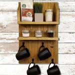 Sunrise Coffee & Tea Wall Organizer Station - Renewed Decor & Storage