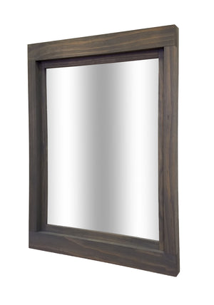 Farmhouse Wood Framed Wall Mirror, 20 Colors, Shown in Classic Gray