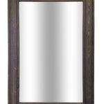 Herringbone Reclaimed Styled Wood Mirror, 5 Sizes & 20 Colors, Shown in Classic Gray