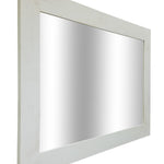 Shiplap Rustic Framed Wall Mirror, 20 Paint Colors, Shown in Antique White, Handmade in the USA