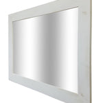 Shiplap Rustic Framed Wall Mirror, 20 Paint Colors, Shown in Antique White, Handmade in the USA