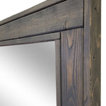 6 Pane Herringbone Rustic Wall Mirror, 2 Sizes & 20 Colors, Shown in Classic Gray