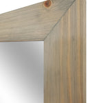 Shiplap Reclaimed Wood Mirror Shown in Weathered Oak, 4 Sizes & 20 Stains - Renewed Decor & Storage