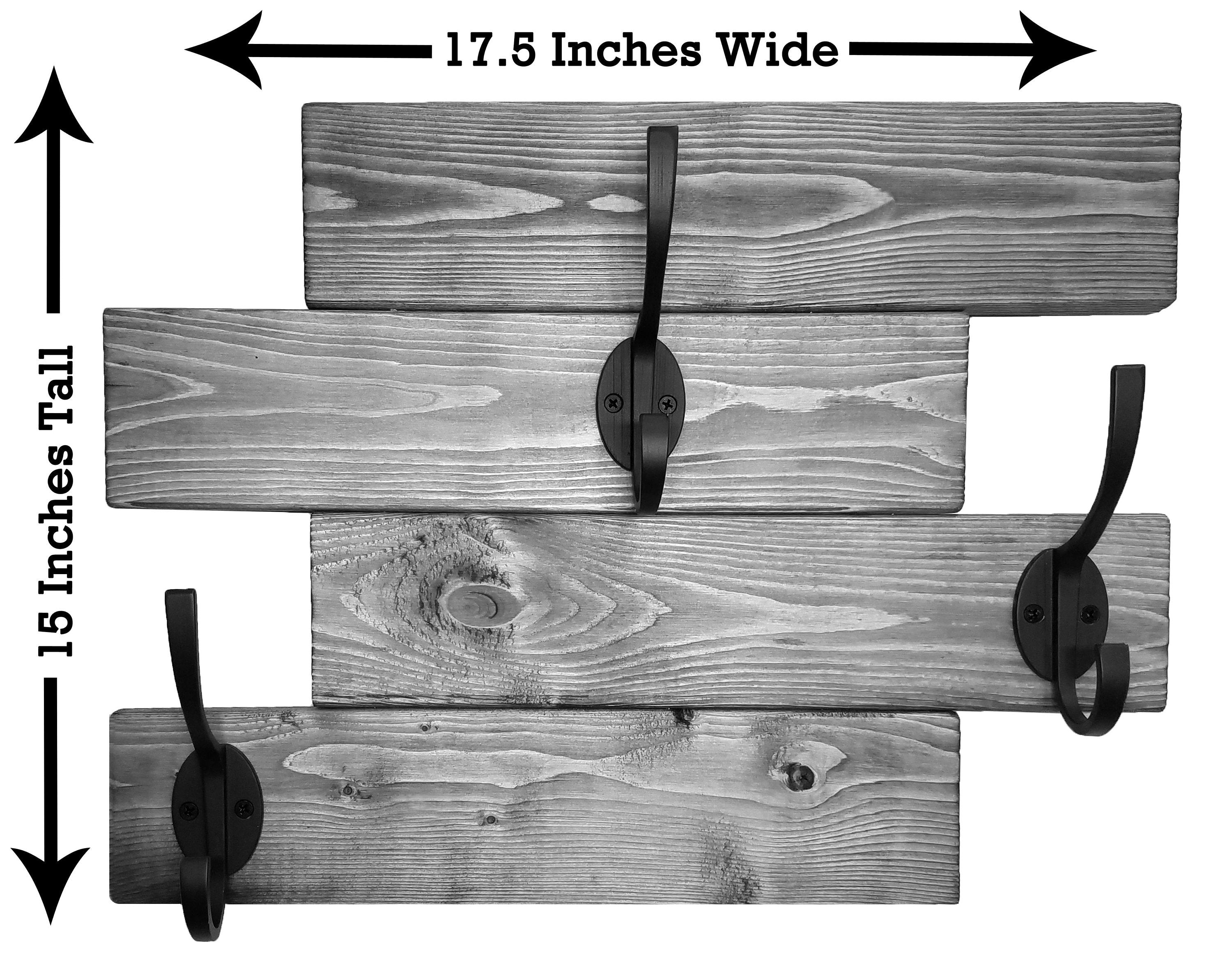 Cabin Rustic Wall Mounted Coat Hook Rack Handmade in the USA