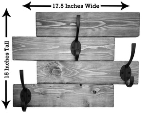 wooden Wall Mounted Coat Rack Size