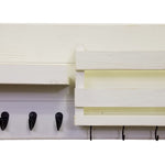 Restyled Farmhouse Mail Organizer with Hooks, Entryway Organizer, Key Holder for Wall, Wall Shelf - Renewed Decor & Storage