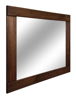 Natural Rustic Wall Mirror, Reclaimed Styled Wood Mirror, Vanity Mirror, Barnwood Mirror, Farmhouse Wall Decor, Bathroom Decor - Renewed Decor & Storage