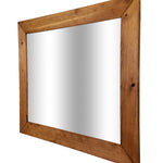 Shiplap Reclaimed Wood Mirror Shown in Early American, 4 Sizes & 20 Stains - Renewed Decor & Storage
