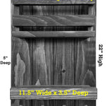 Harvest Rustic Large Vertical Mail Organizer Size