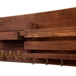 Restyled Farmhouse Mail Organizer with Hooks, Entryway Organizer, Key Holder for Wall, Wall Shelf - Renewed Decor & Storage